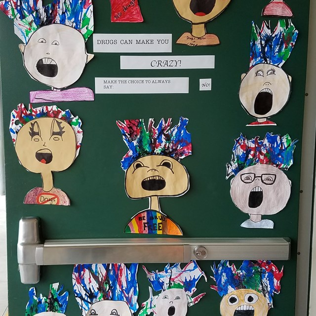 During Red Ribbon Week, students show how drugs make one crazy.