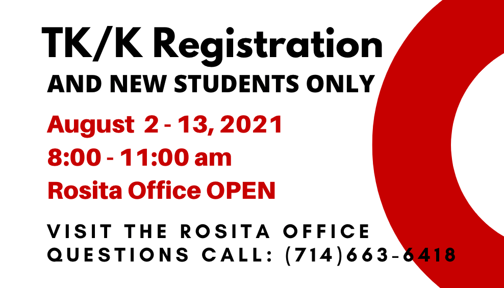 2021-2022 TK/K Registration - AUGUST 2 - 13, 2021 - article thumnail image